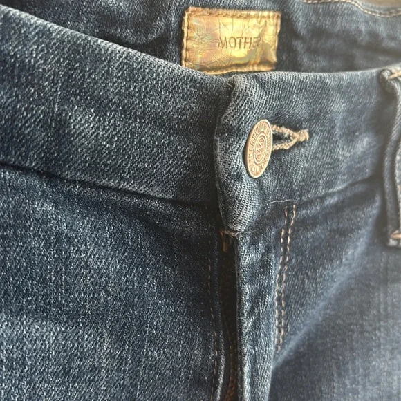 Mother denim Looker Ankle Fray cropped mid rise raw hem jeans color Girl Crush - Picture 4 of 9